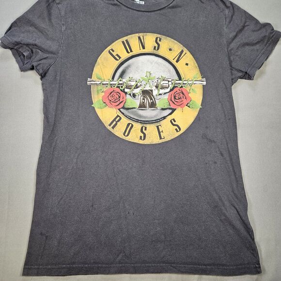 Hollister Guns N Roses Logo Men’s T Shirt Gray Size Small Slash Hard Rock Band - Picture 1 of 7
